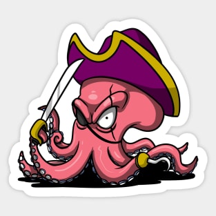 Octopus Pirate Sticker